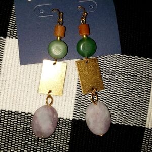 ❗5/$10❗  Multi Semiprecious Stones dangle earrings, NWT